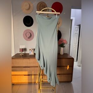 Susana Monaco Asymmetrical Dress in Vibrant Sage color